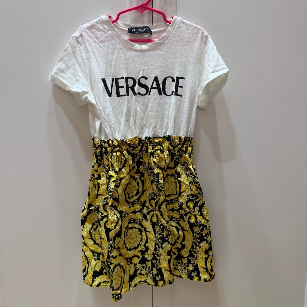 Versace Girls Authentic Logo Dress (Baroque Skirt)